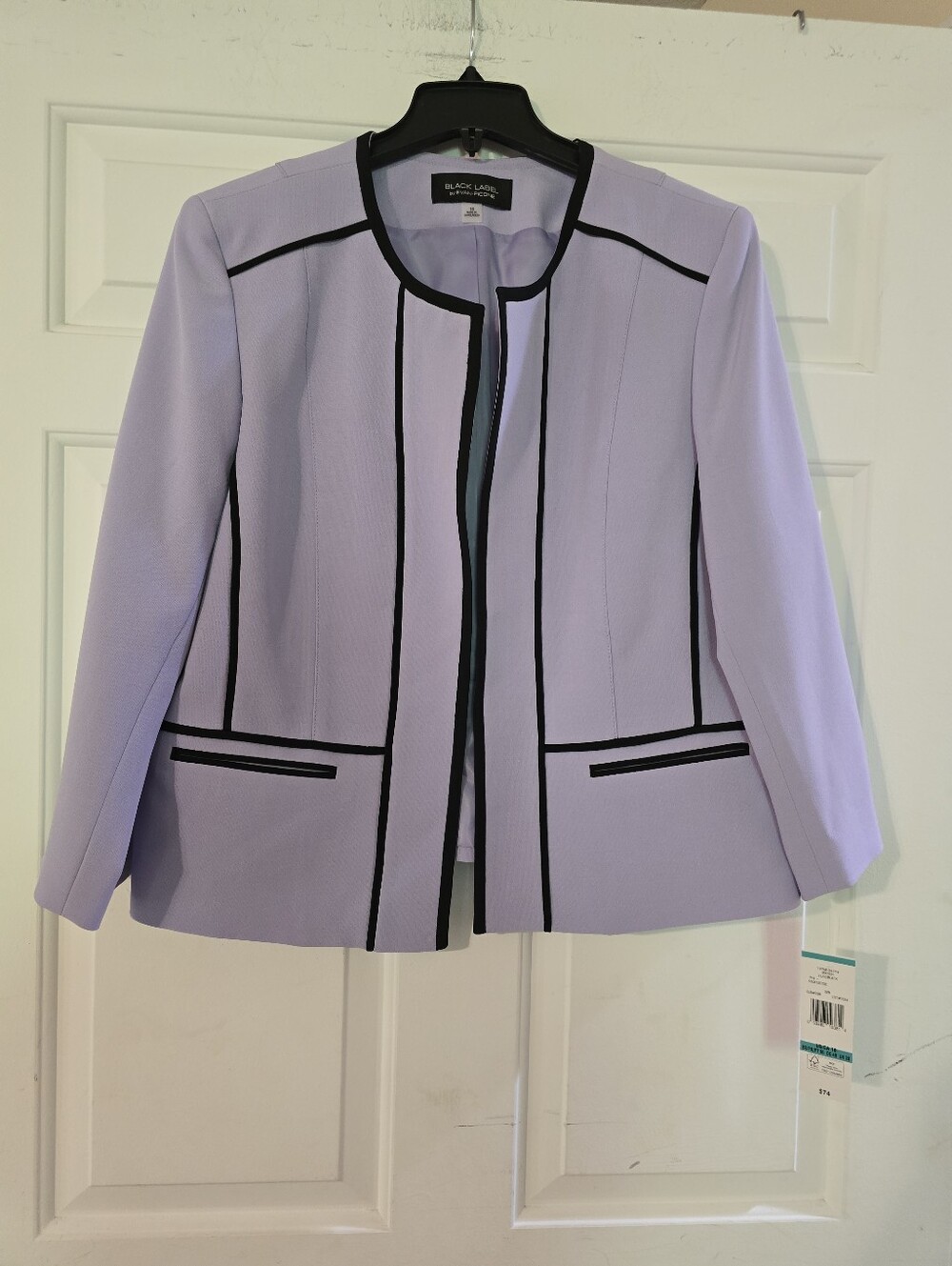 Black Label Lavender Blazer with Black Trim